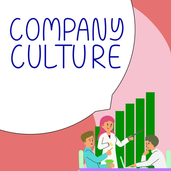 Conceptual Display Company Culture Business Approach Environment Elements Which Employees — Stock Fotó