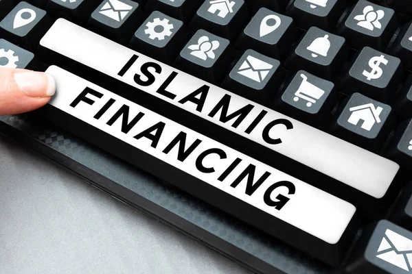 Conceptual Display Islamic Financing Business Concept Banking Activity Investment Complies — Stockfoto