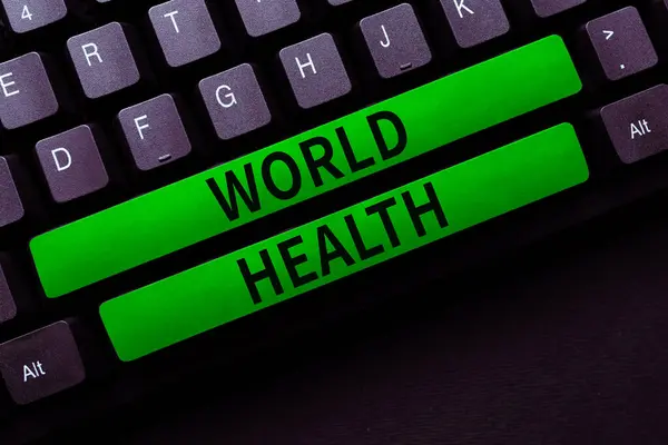 Text Som Visar Inspiration Världshälsa Word World Action Dedikerad Till — Stockfoto