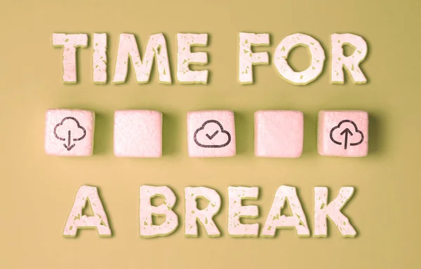 Koncepční Zobrazení Time Break Koncepce Znamená Rozvrh Kdy Pracovníci Krátkou — Stock fotografie