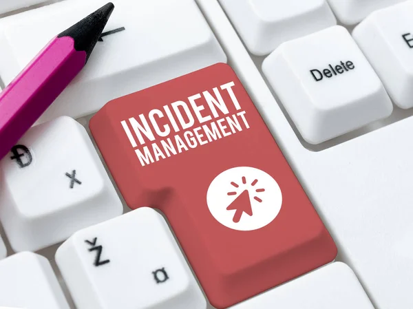 Text Zobrazující Inspiraci Incident Management Business Idea Process Return Service — Stock fotografie