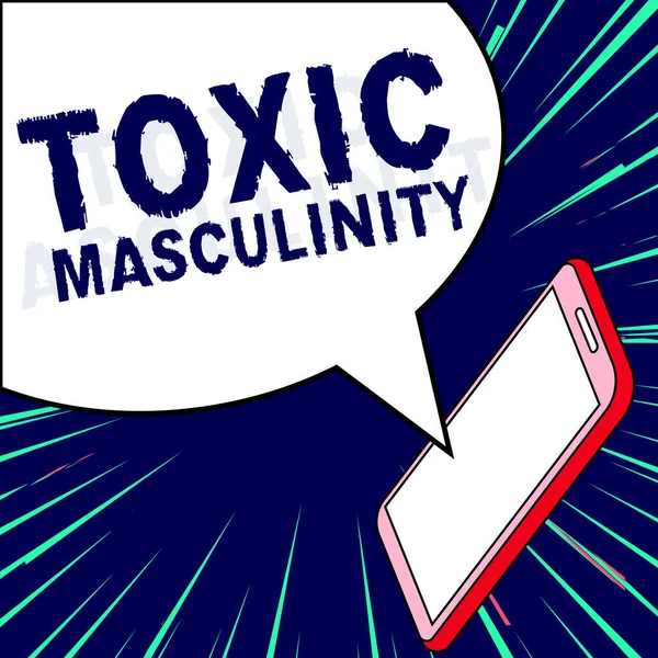 Conceptual Display Toxic Masculinity Concept Meaning Describes Narrow Repressive Type — Foto de Stock