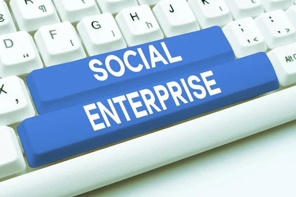 Testo Che Mostra Ispirazione Social Enterprise Foto Concettuale Business Che — Foto Stock