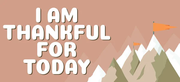 Написання Тексту Thankful Today Conceptual Photo Grateful Living One Day — стокове фото