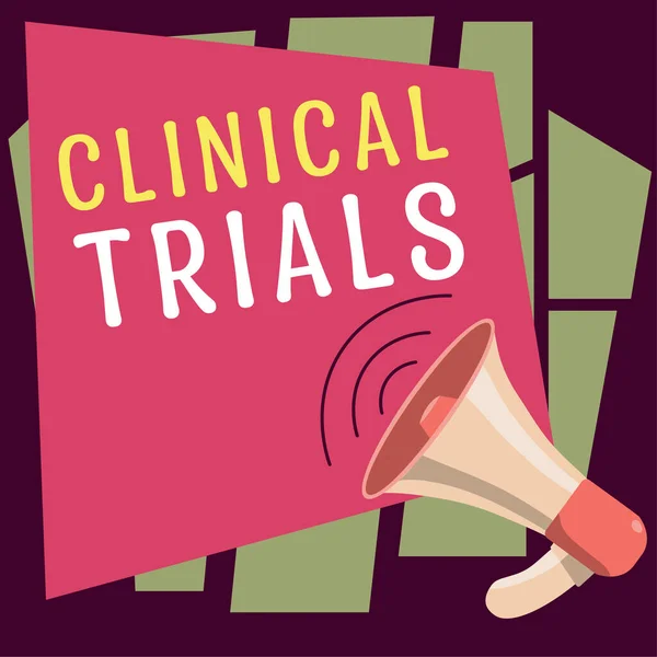 Text caption presenting Clinical Trials, Business overview Research investigation to new treatments to people