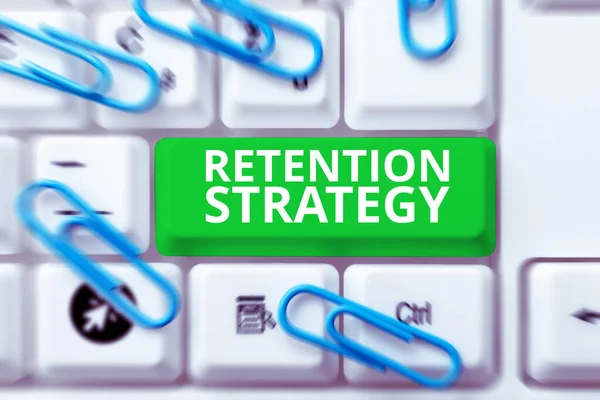 Handschrift Retention Strategy Word Written Activities Reduce Employee Turnover Attrition — Stockfoto