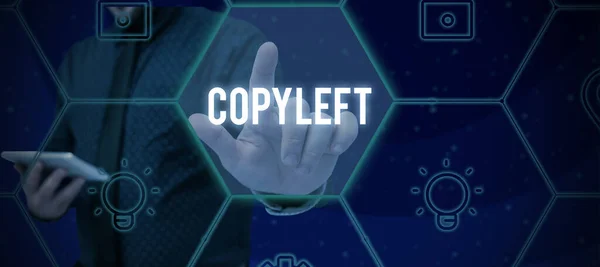 Copyleft Geschäftsidee Das Recht Software Kunstwerke Frei Nutzen Verändern Kopieren — Stockfoto