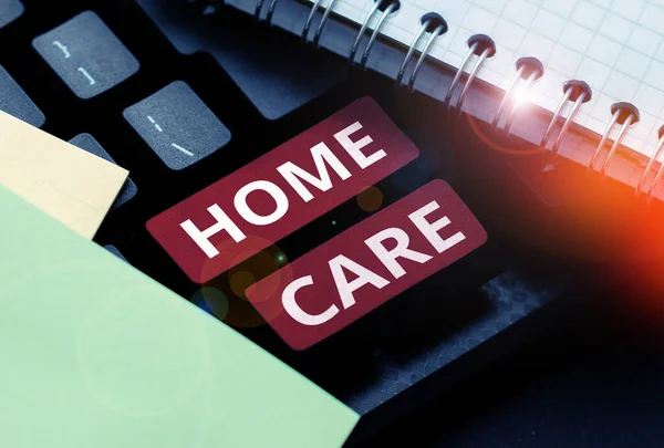 Inspiráló Szöveg Home Care Word Place Ahol Emberek Legjobb Szolgáltatást — Stock Fotó