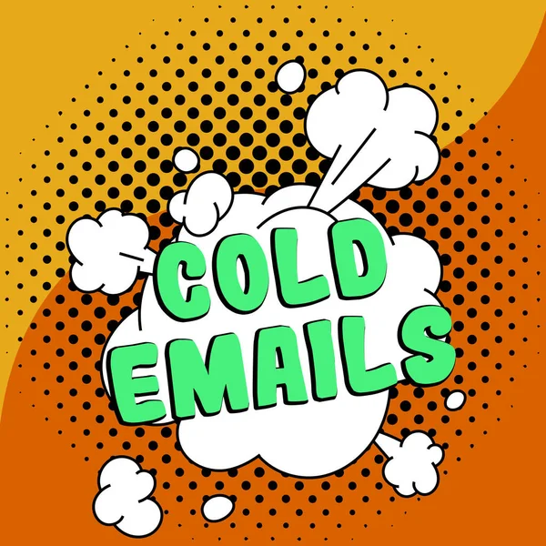 Cold Email 비즈니스 연락처 수신자에게 이메일을 보내는 이메일 — 스톡 사진