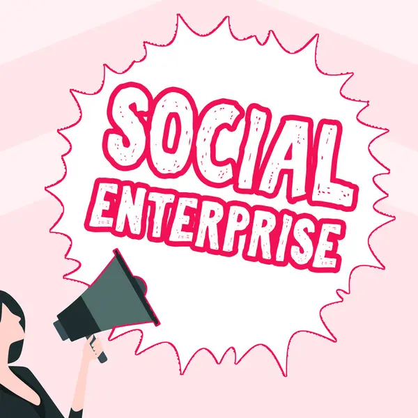 Conceptual Caption Social Enterprise Internet Concept Vállalkozás Amely Társadalmilag Felelős — Stock Fotó