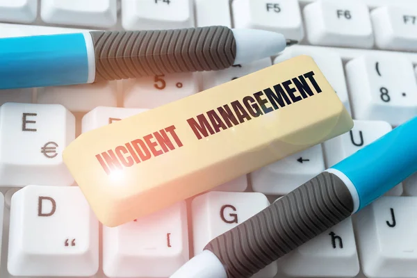 Conceptual Display Incident Management Word Írt Folyamat Hogy Visszatérjen Szolgáltatás — Stock Fotó