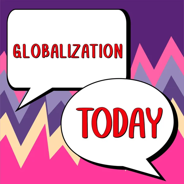 Psaní Textu Textem Globalizace Business Overview Development Increasingly Integrated Global — Stock fotografie