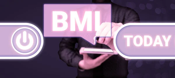 Text Sign Showing Bmi Conceptual Photo Method Estimating Body Fat — Stockfoto
