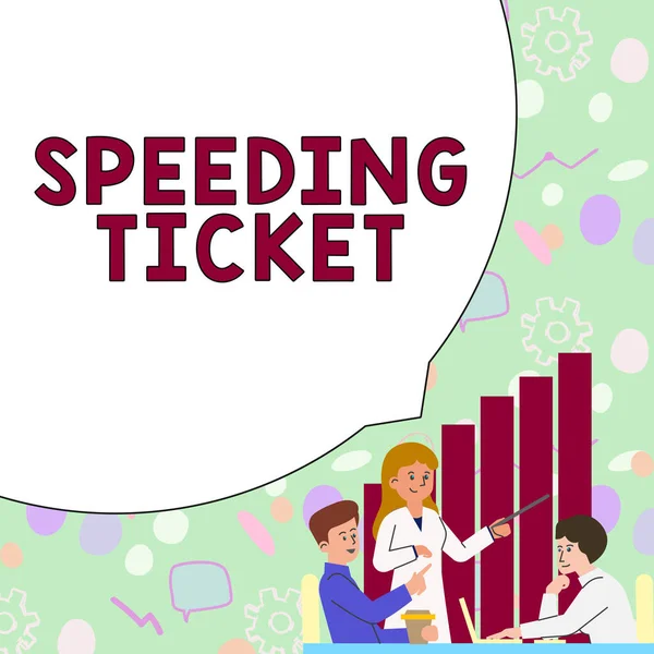Podpis Koncepcyjny Speeding Ticket Business Concept Test Psychologiczny Dla Maksymalnej — Zdjęcie stockowe