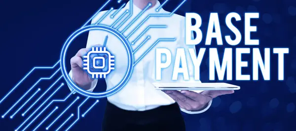 Konzeptionelle Bildunterschrift Base Payment Business Overview Höhe Des Gehalts Für — Stockfoto