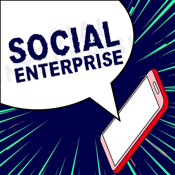 Text Zobrazující Inspiraci Sociální Podnikání Internet Koncept Podnikání Které Vydělává — Stock fotografie