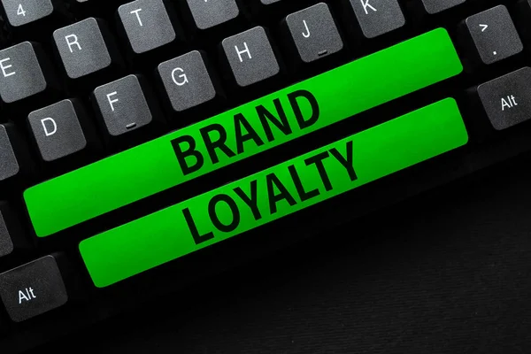 Inspiration Showing Sign Brand Loyalty Internet Concept Repeat Purchase Ambassador — Photo