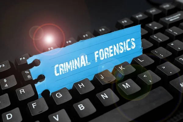 Ispirazione Mostrando Segni Criminal Forensics Business Approach Federal Offense Actions — Foto Stock