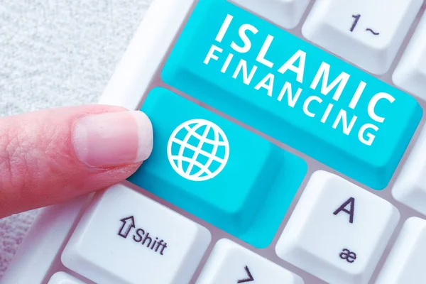 Text Showing Inspiration Islamic Financing Word Banking Activity Investment Complies —  Fotos de Stock