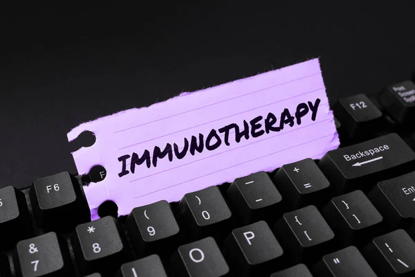 Conceptual Display Immunotherapy Business Concept Treatment Prevention Disease Involves Enhancement — Stok fotoğraf