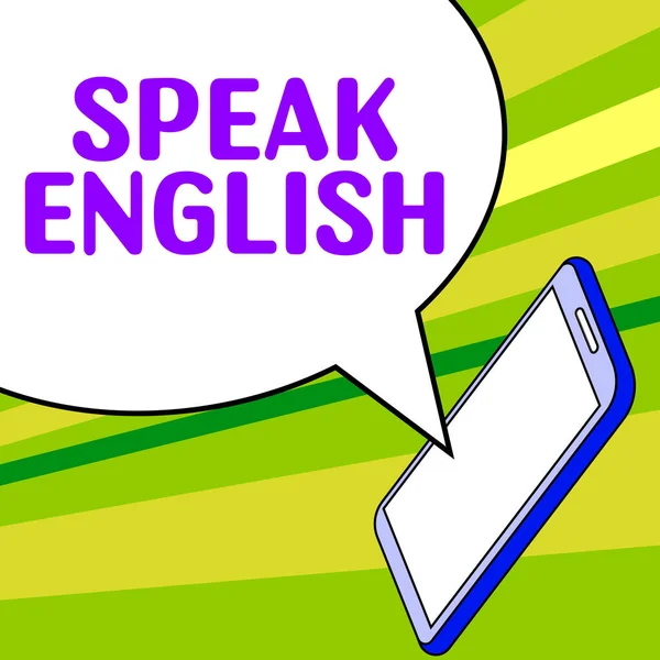 Εννοιολογική Λεζάντα Speak English Business Concept Study Another Foreign Language — Φωτογραφία Αρχείου