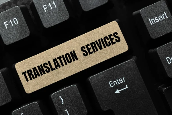 Signe Écriture Main Services Traduction Aperçu Entreprise Organisation Qui Fournissent — Photo