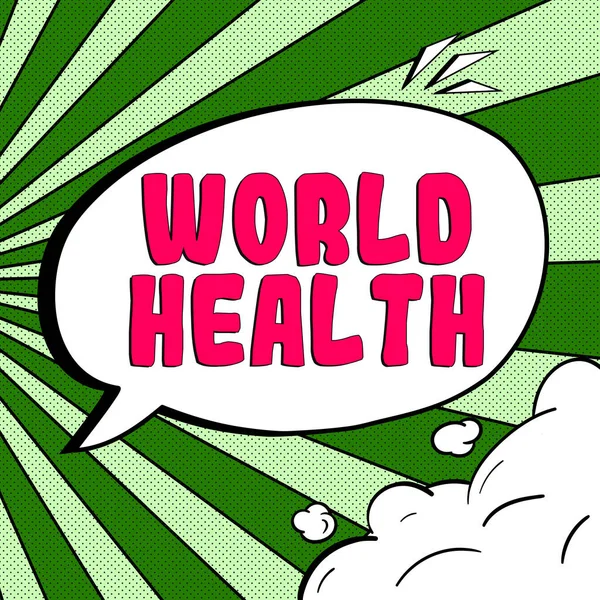 Logga Och Visa World Health Business Showcase World Day Action — Stockfoto