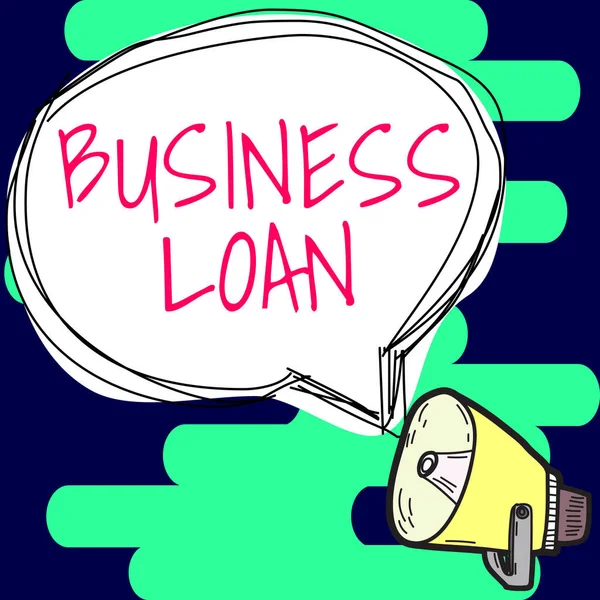Tekst Pokazujący Inspirację Business Loan Business Showcase Credit Mortgage Pomoc — Zdjęcie stockowe