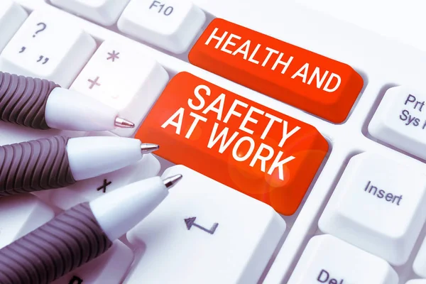 Texto Escritura Mano Salud Seguridad Trabajo Visión General Empresa Procedimientos —  Fotos de Stock