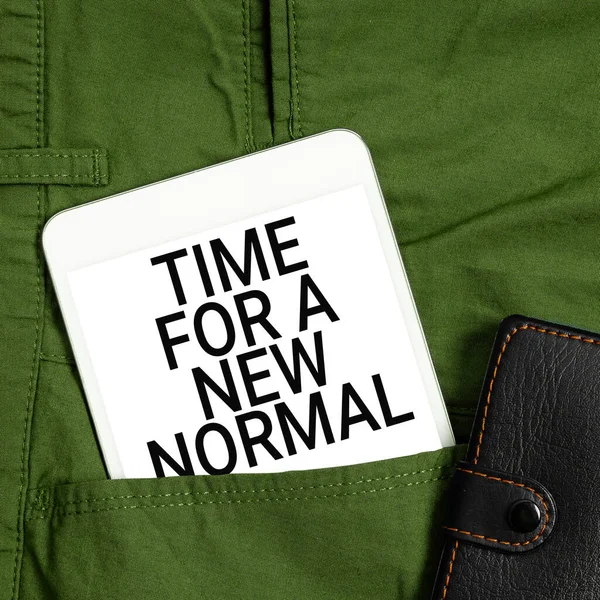 Inspiration Showing Sign Time New Normal Word Make Big Dramatic — Stockfoto