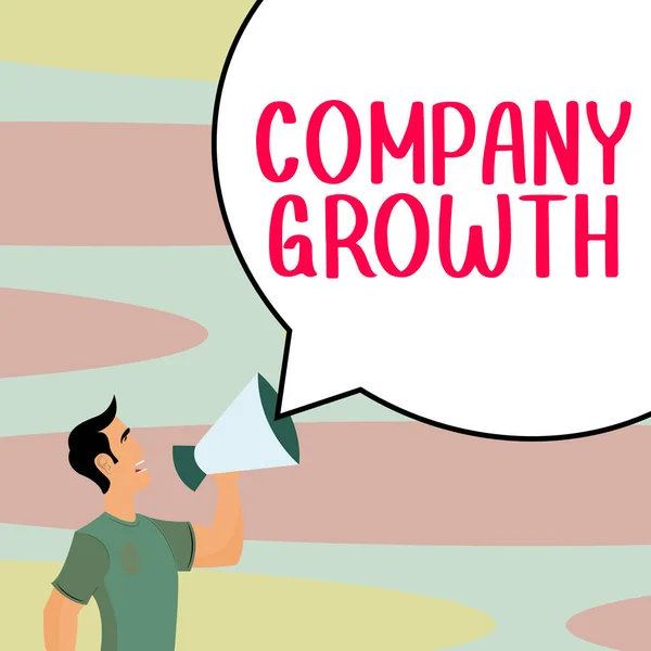 Exibição Conceitual Crescimento Empresa Conceito Que Significa Uma Fase Longo — Fotografia de Stock