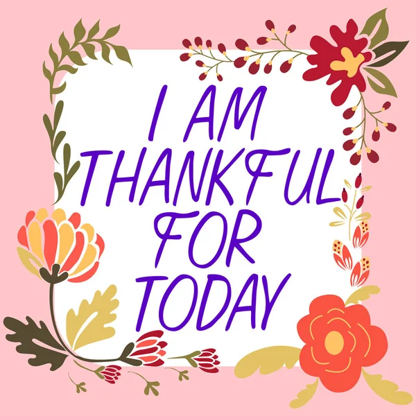 Концептуальний Підпис Вдячний Сьогодні Слово Написане Про Вдячність Один День — стокове фото