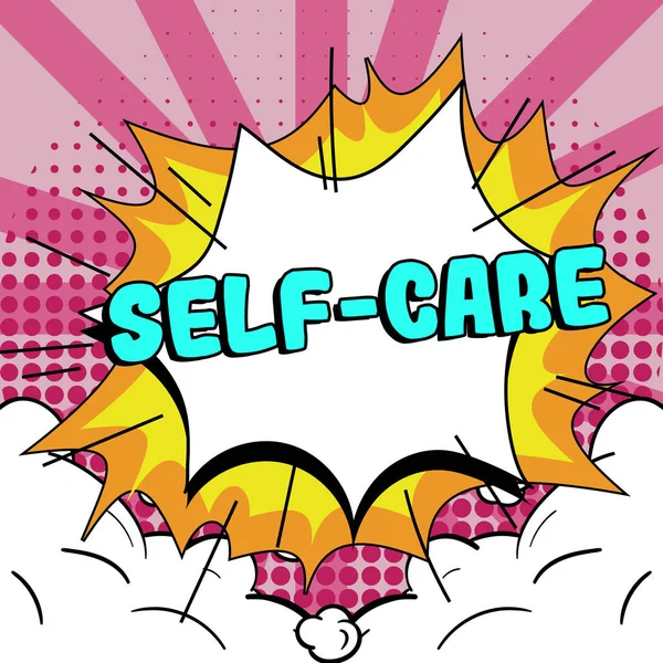 Conceptual Display Self Care Business Concept Practice Taking Action Improve — Stock Photo, Image