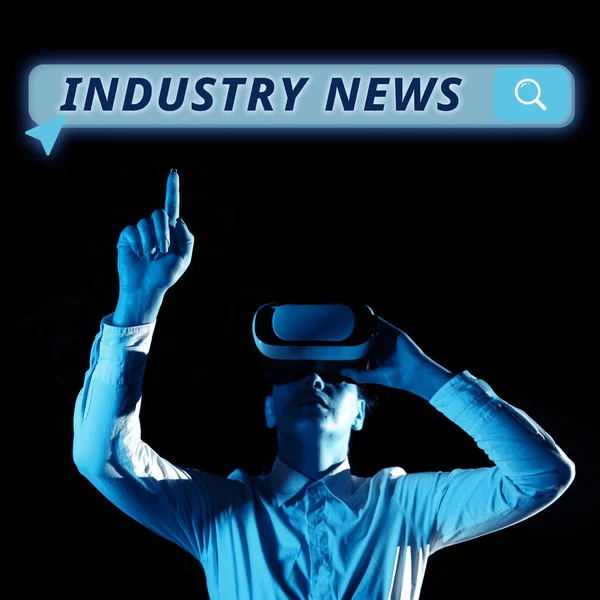 Conceptuele Weergave Industrie Nieuws Business Showcase Technisch Marktverslag Manufacturing Trade — Stockfoto