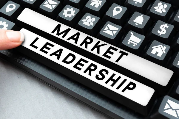 Conceptual Caption Market Leadership Word Company Selling Largest Quantity Particular — Stock Fotó