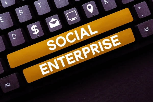 Conceptual Display Social Enterprise Business Showcase Business Makes Money Socially — Stock Photo, Image