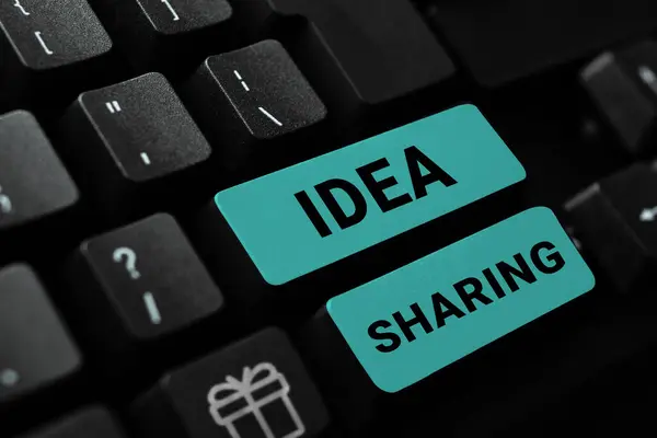 Writing Displaying Text Idea Sharing Internet Concept Startup Launch Innovation — Stock Photo, Image