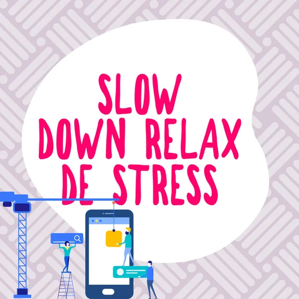 디스플레이 슬로우 슬로우 슬로우 스트레스 비즈니스 컨셉트 휴식을 가지고 스트레스 — 스톡 사진
