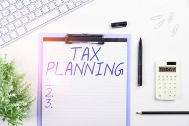 Vergi Planlama, Mali durumun analizi anlamına gelen kavramı gösteren metin başlığı veya vergi perspektifinden plan