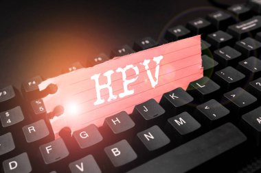 Hpv 'i gösteren metin işareti, cildinizi ve nemli zarları etkileyen virüsler grubu için sözcük