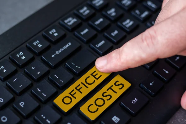 Conceptual Display Office Costs Word Amount Money Paid Landlord Cover — Stockfoto