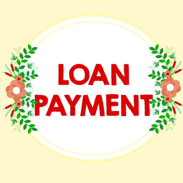 Text Caption Presenting Loan Payment Business Approach Something Lent Furnished — Stok fotoğraf