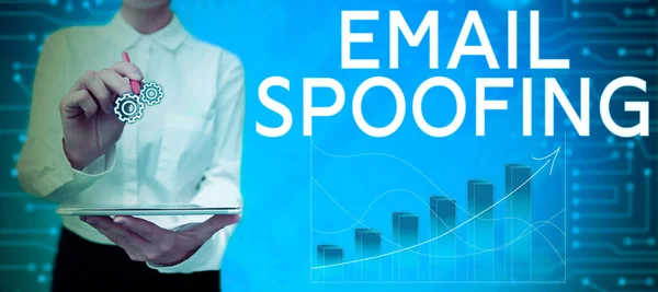 Konceptuální Zobrazení Email Spoofing Business Přístup Zabezpečit Přístup Obsah Mailového — Stock fotografie