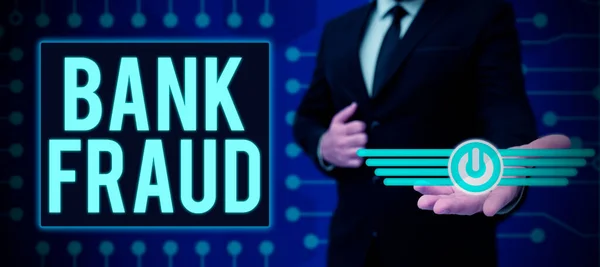Teks Tulisan Tangan Bank Fraud Ikhtisar Bisnis Penyimpangan Kebenaran Yang — Stok Foto