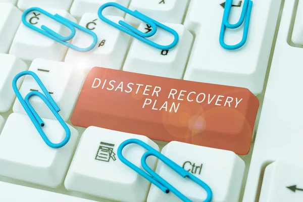 Segno Testo Che Mostra Disaster Recovery Plan Word Scritto Come — Foto Stock