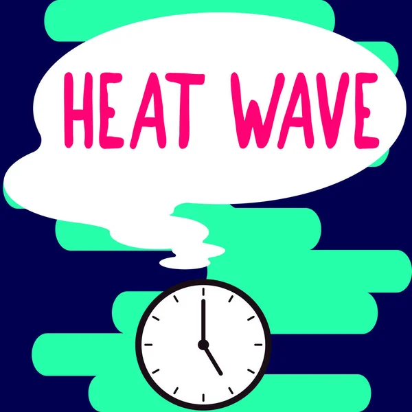 Tekst Der Viser Inspiration Heat Wave Concept Betyder Længere Periode - Stock-foto