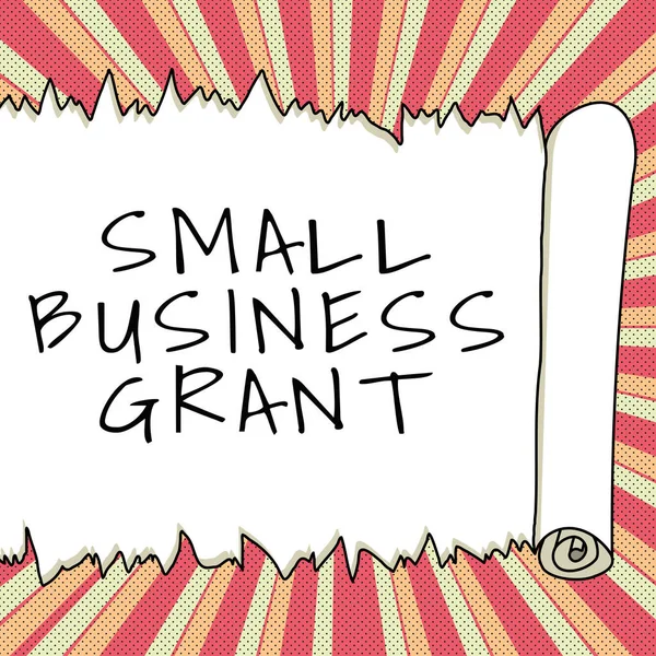 stock image Writing displaying text Small Business Grant, Internet Concept an individual-owned business known for its limited size