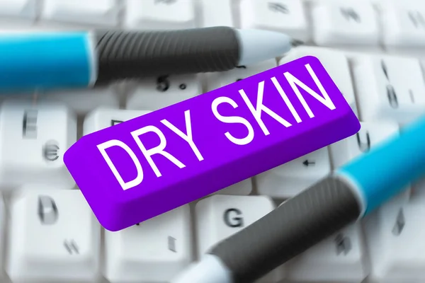 Text Showing Inspiration Dry Skin Business Idea Uncomfortable Condition Marked — Stock Photo, Image