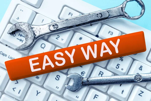 Texto Escritura Mano Easy Way Visión General Empresa Que Toma —  Fotos de Stock