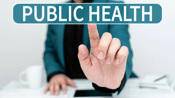 Εννοιολογική Απεικόνιση Δημόσια Υγεία Λέξη Για Την Προώθηση Υγιεινών Τρόπων — Φωτογραφία Αρχείου